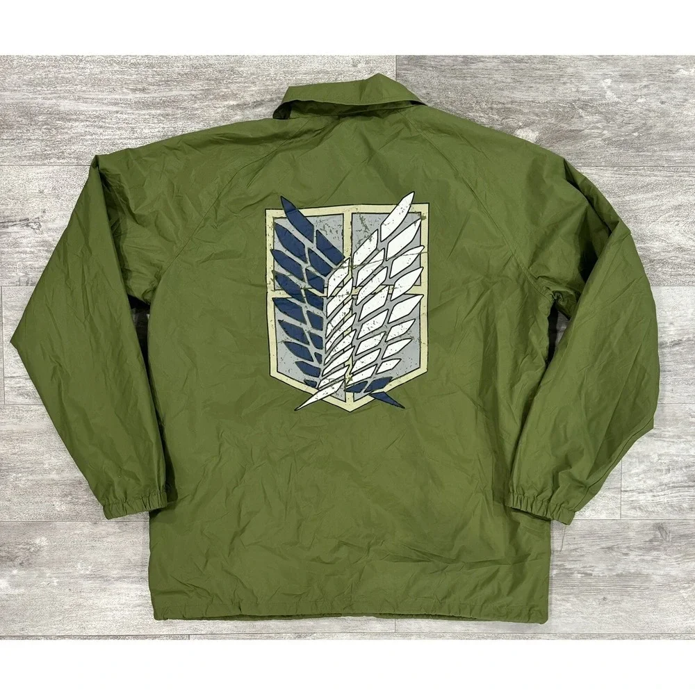 Attack on Titan Survey Corps Nylon Adult Track Jacket Emblem Size XL